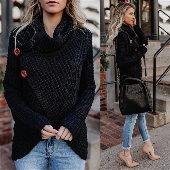 Boutique Sweaters - 🖤New Arrival🖤Cowl Neck Knit Sweater